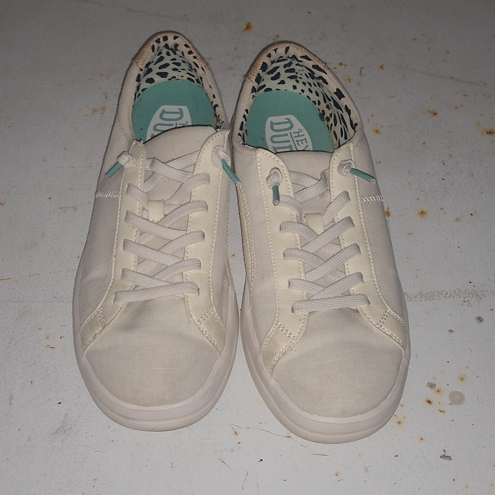 Hey Dudes Women's Cream and Tan Sneakers - Picture 2 of 5